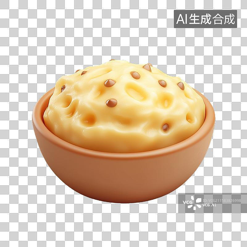 【AI数字艺术】奶酪酱三维美食元素图片素材