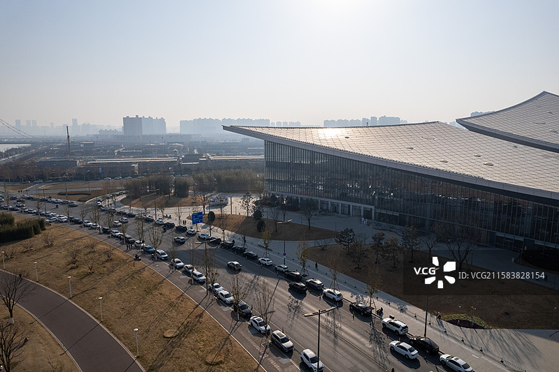 西安浐灞长安书院全景图片素材