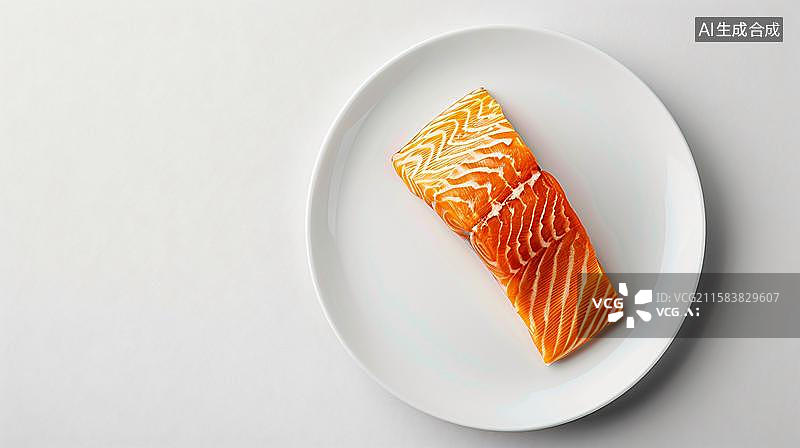 【AI数字艺术】鲜美三文鱼的诱惑 盘中精致的健康美味  一碟三文鱼刺身特写  三文鱼鲑鱼红鳟鱼新鲜蛋白营养海洋水产品图片素材