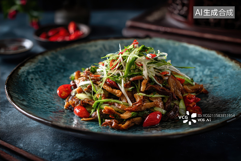 【AI数字艺术】中餐美食-鱼香肉丝图片素材