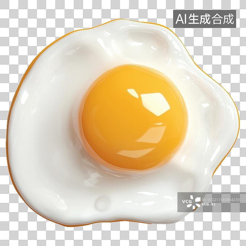【AI数字艺术】3D风格美食主题之煎蛋元素图片素材