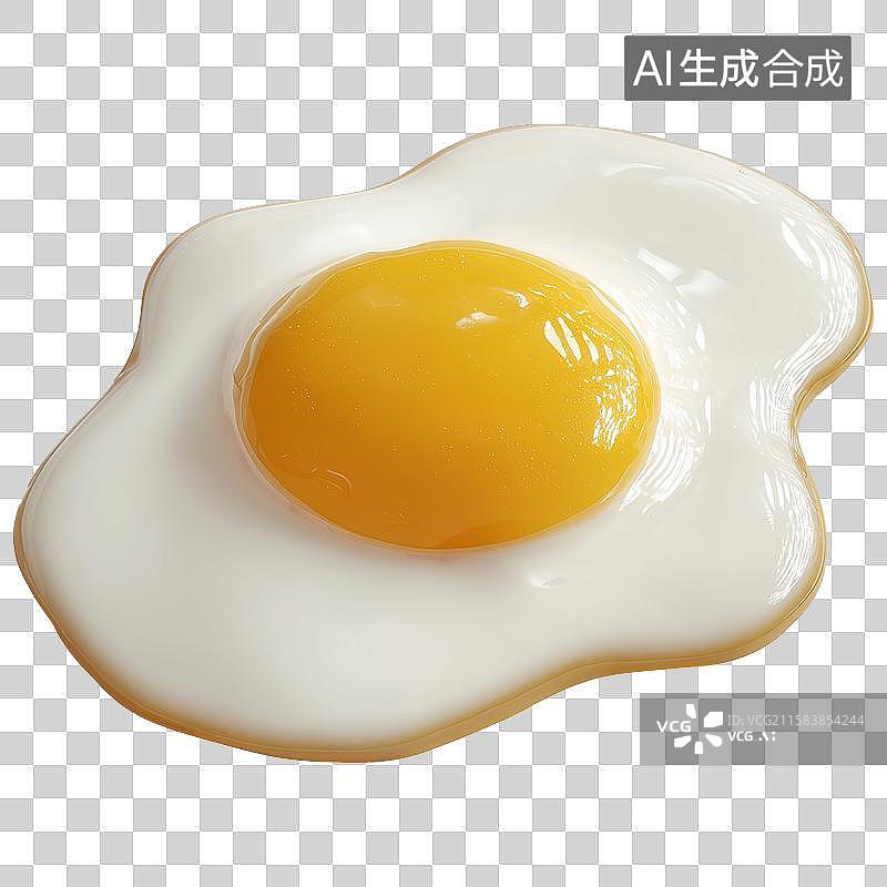 【AI数字艺术】3D风格美食主题之煎蛋元素图片素材