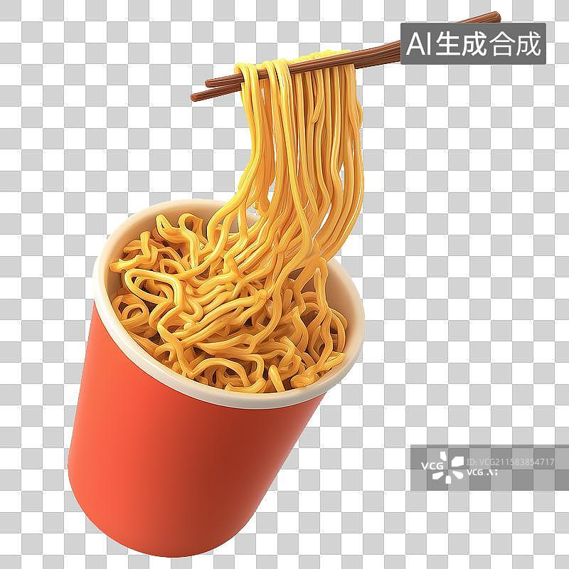 【AI数字艺术】3D风格美食主题之方便面元素图片素材