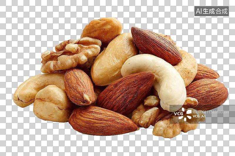 【AI数字艺术】混合坚果集合，健康零食之选图片素材