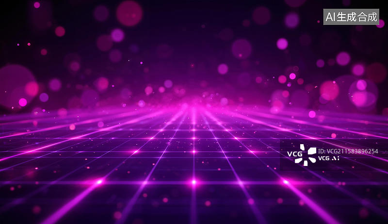 【AI数字艺术】紫色光网背景图片素材