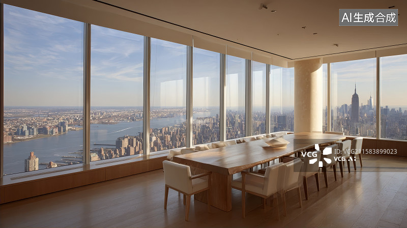 【AI数字艺术】现代办公室会议室空间图片素材
