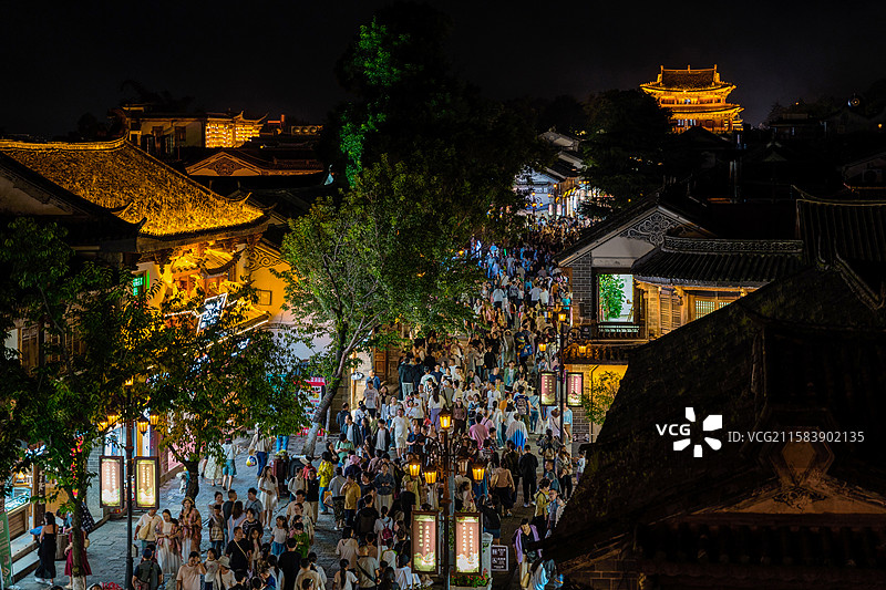 云南省大理古城五华楼图片素材