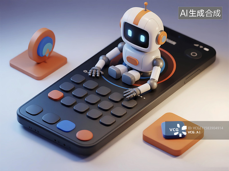 【AI数字艺术】AI智能机器人客服人工智能问答自动化图片素材