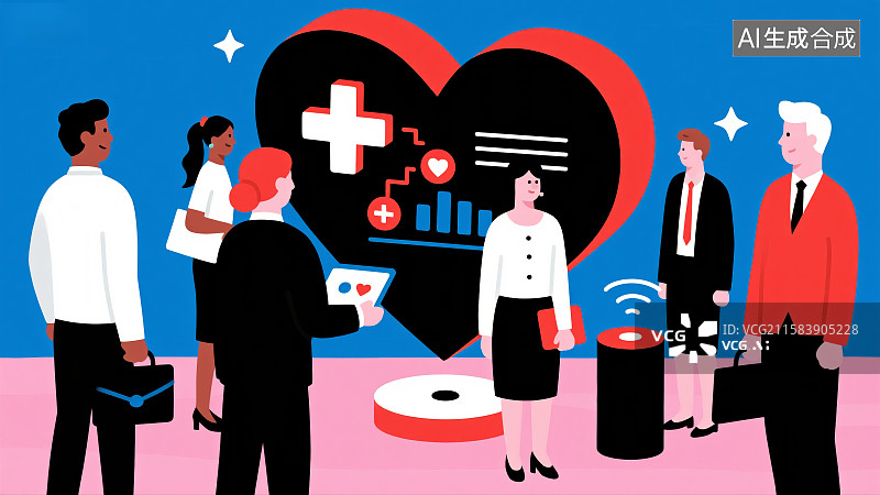 【AI数字艺术】医疗科技与团队协作图片素材