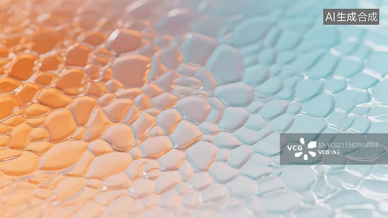 【AI数字艺术】橘皮纹玻璃插画图片素材