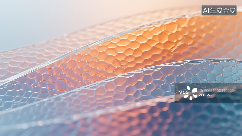 【AI数字艺术】橘皮纹玻璃插画图片素材