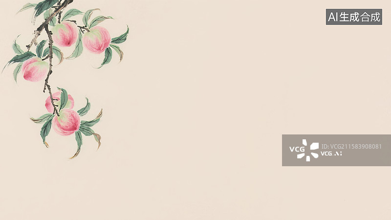 【AI数字艺术】水墨画左上图片素材