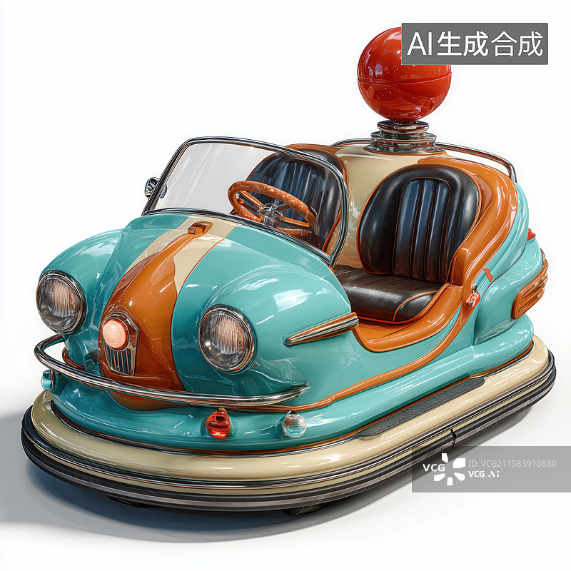 【AI数字艺术】复古碰碰车图片素材