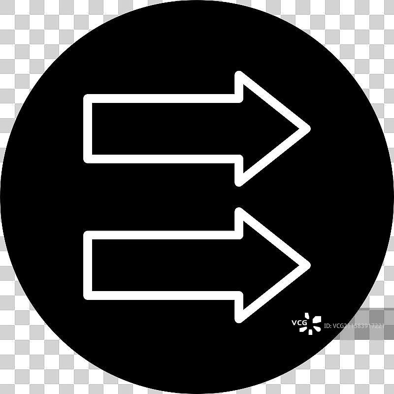 双箭头图标设计图片素材