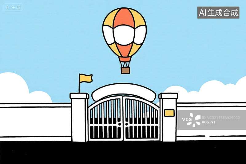 【AI数字艺术】卡通风格的幼儿园托儿所场景图片素材