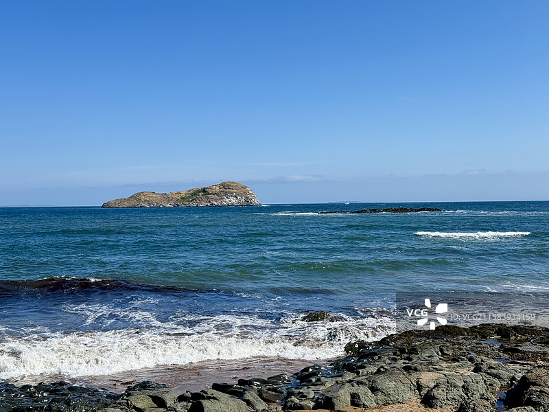 英国爱丁堡北贝里克海滨小镇海滩风景图片素材