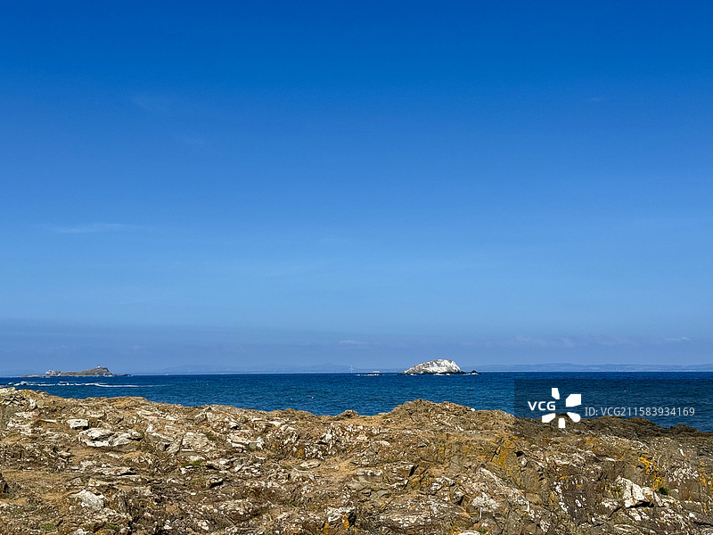 英国爱丁堡北贝里克海滨小镇海滩风景图片素材