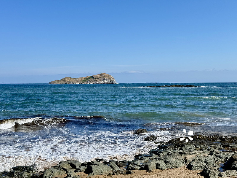 英国爱丁堡北贝里克海滨小镇海滩风景图片素材