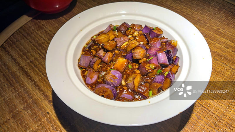 传统菜酱烧茄子图片素材