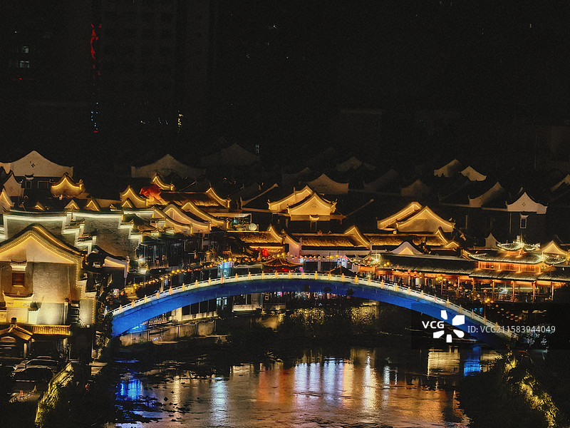 湖南郴州裕后街夜景图片素材