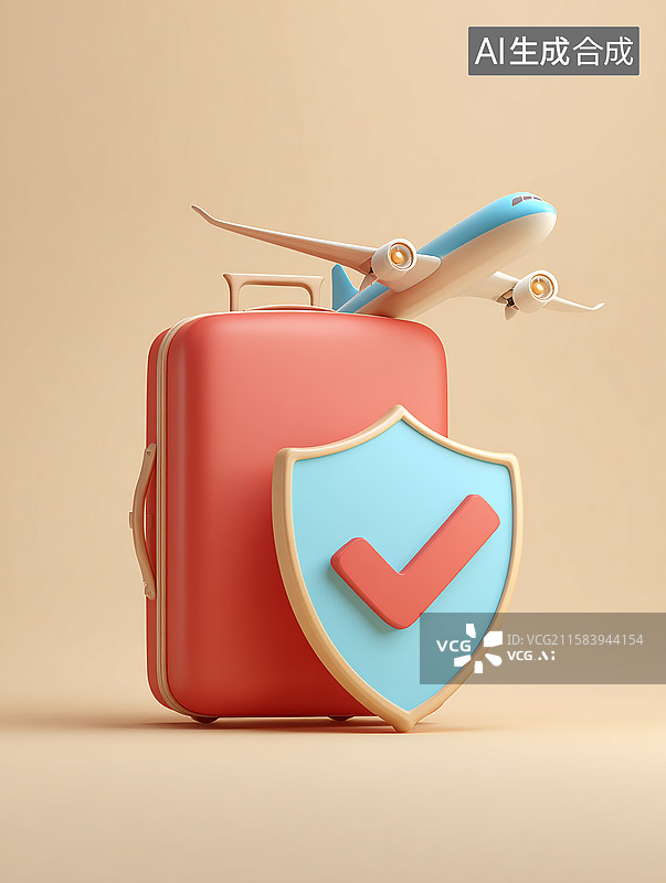 【AI数字艺术】安心旅途保障，出行无忧守护图片素材