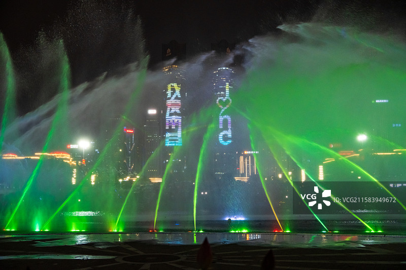 江西南昌秋水广场音乐喷泉图片素材