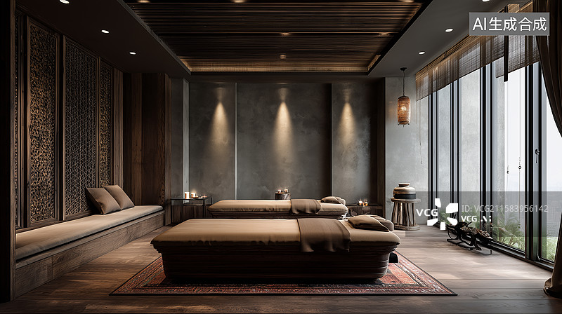 【AI数字艺术】奢华水疗室设计图片素材