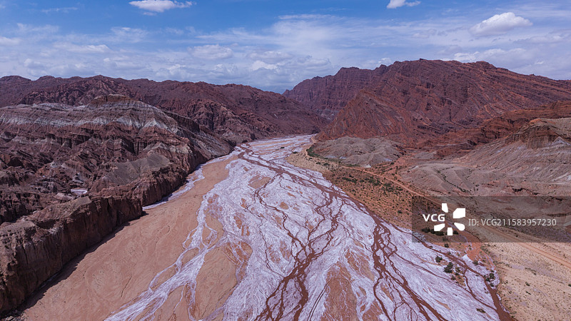 大美新疆温宿大峡谷盐谷景区航拍图片素材