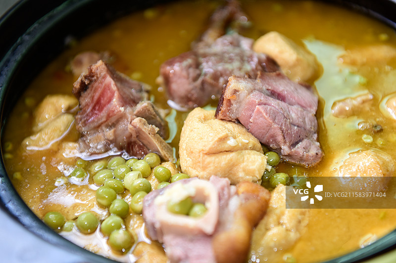 豆腐果子炖肉图片素材