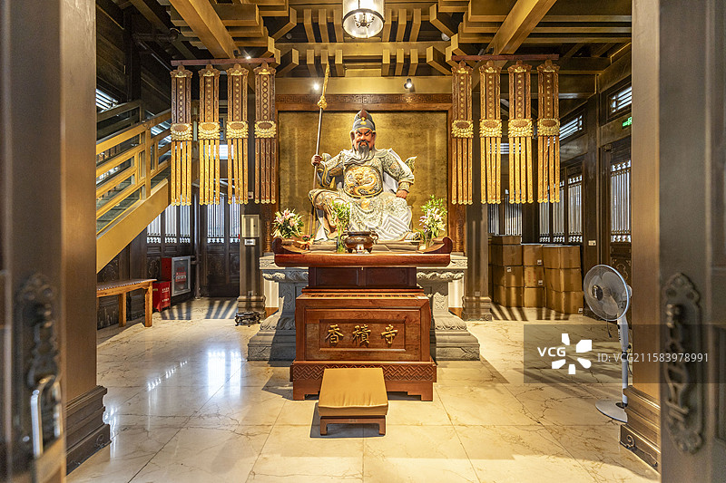 杭州香积寺伽蓝殿关公像图片素材