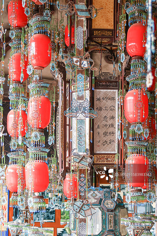 浙江金华东阳卢宅珠灯图片素材