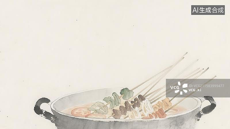 【AI数字艺术】水墨画居下图片素材