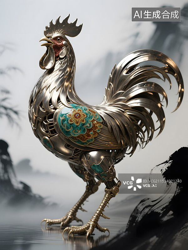 【AI数字艺术】十二生肖鸡图片素材