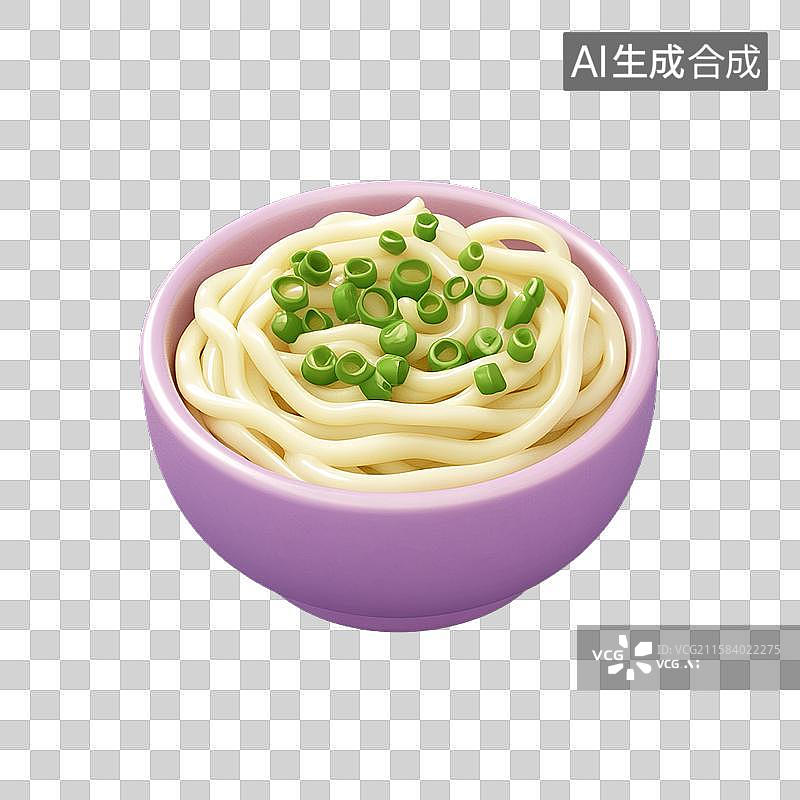 【AI数字艺术】葱油拌面三维美食元素图片素材