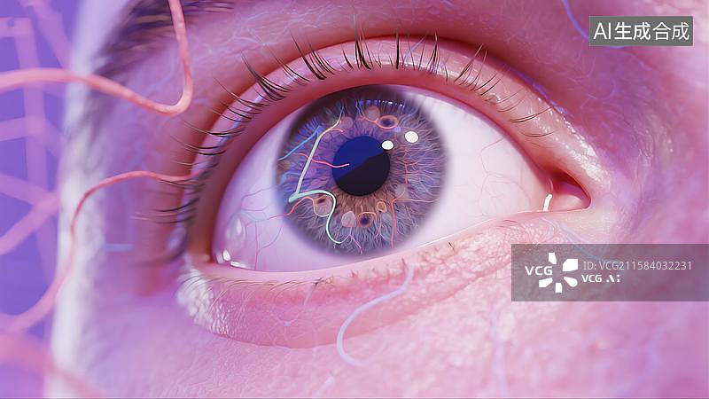 【AI数字艺术】科研绘图器官眼睛眼球图片素材