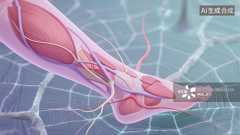 【AI数字艺术】科研绘图器官脚部图片素材