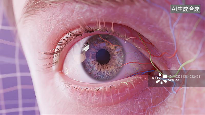 【AI数字艺术】科研绘图器官眼睛眼球图片素材