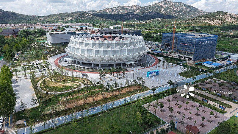 连云港海州体育馆航拍图片素材