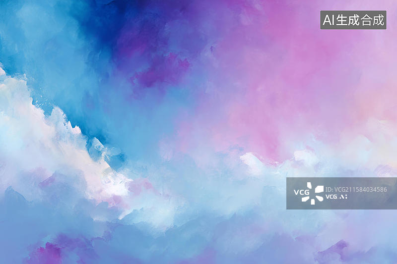 【AI数字艺术】抽象水彩云彩天空图片素材
