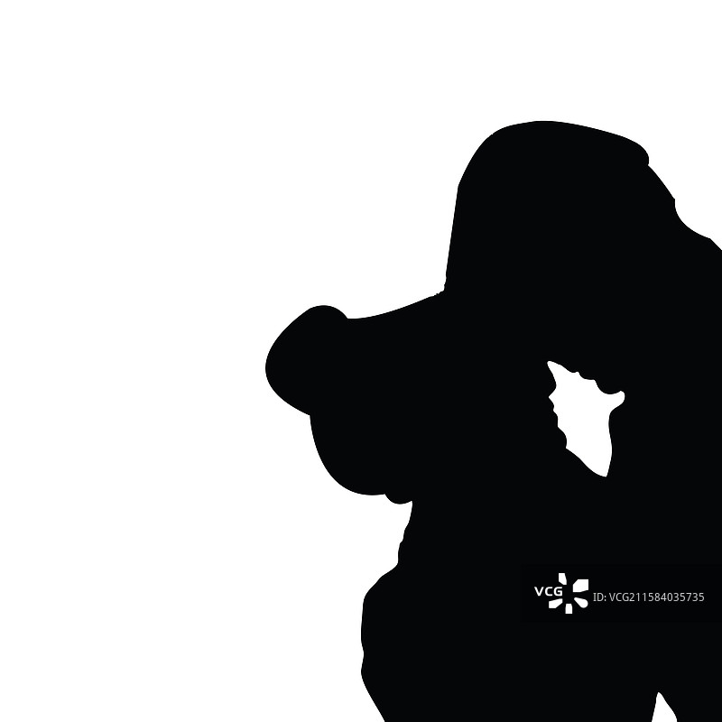 情人节浪漫情侣的剪影图片素材