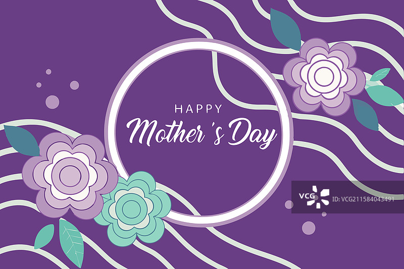 母亲节快乐花卉贺卡图片素材