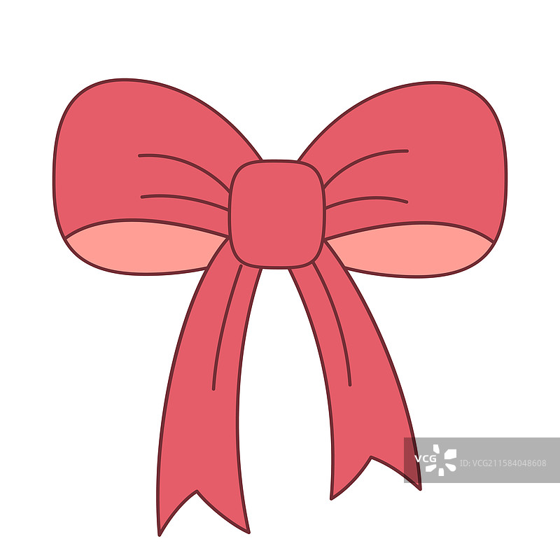 红色卡通蝴蝶结图片素材