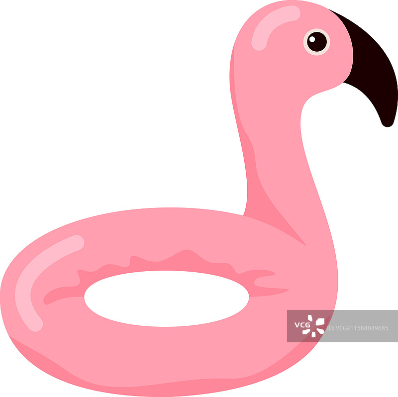 粉色火烈鸟充气泳圈图片素材