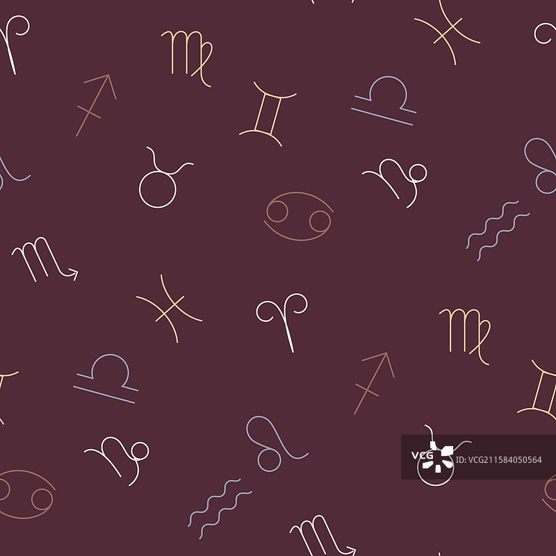 星座无缝图案图片素材