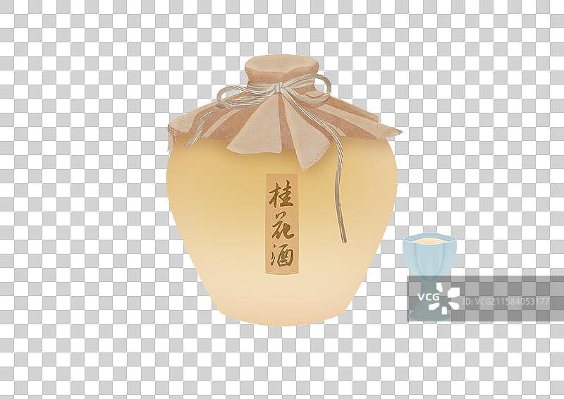 一杯酒一壶酒桂花酒图片素材