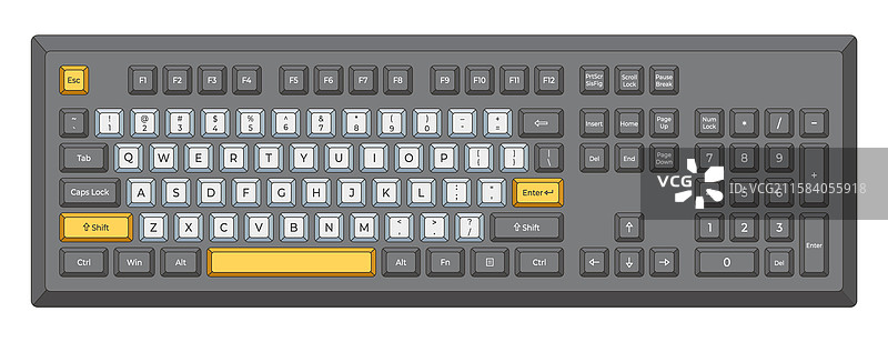 游戏键盘的等距图图片素材