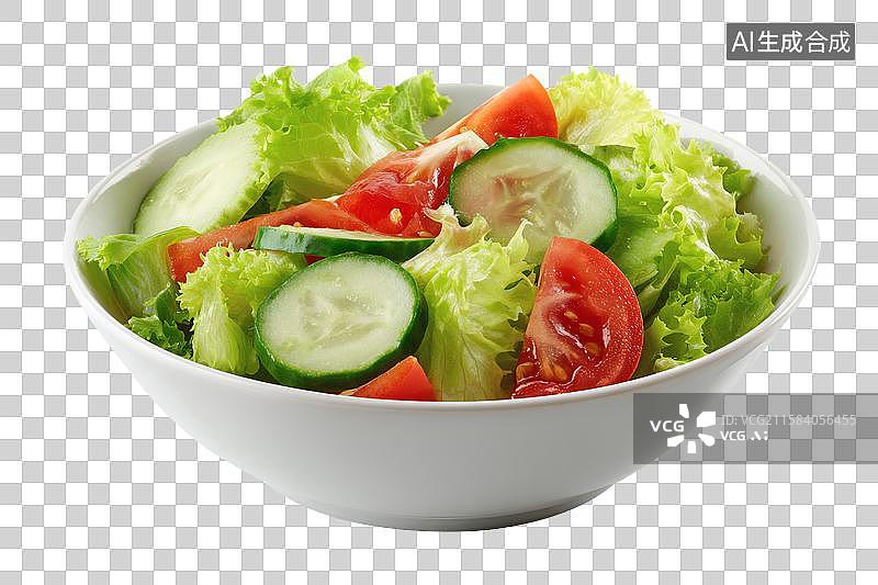 【AI数字艺术】清爽健康的混合蔬菜沙拉图片素材