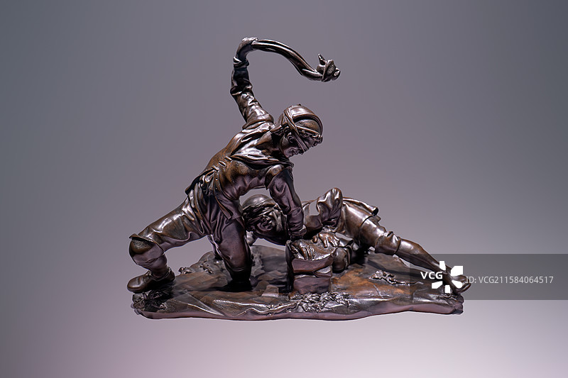 奥拉齐奥 莫奇 “萨科马佐内游戏者”青铜塑像，约1621年，意大利，芝加哥艺术博物馆藏图片素材