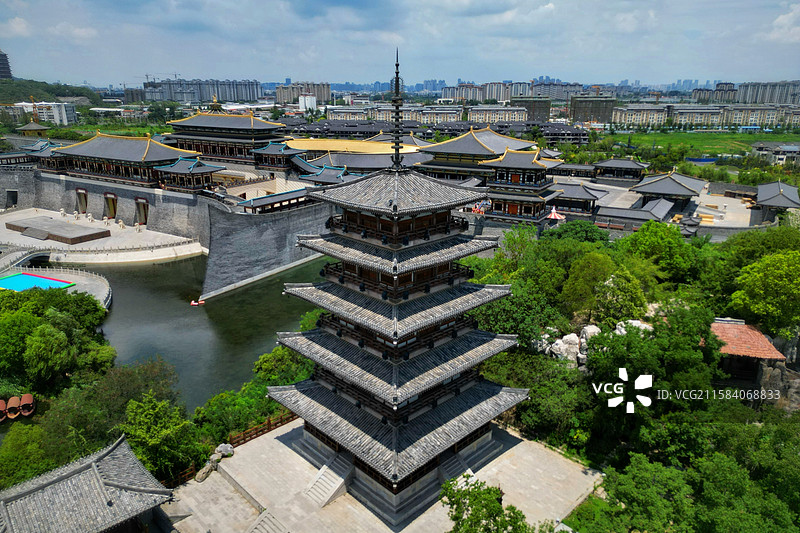 襄阳唐城影视基地图片素材