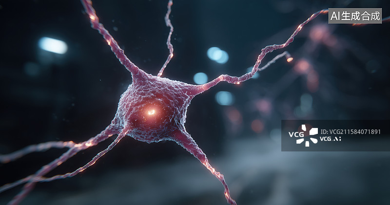 【AI数字艺术】细胞神经系统抽象背景图图片素材